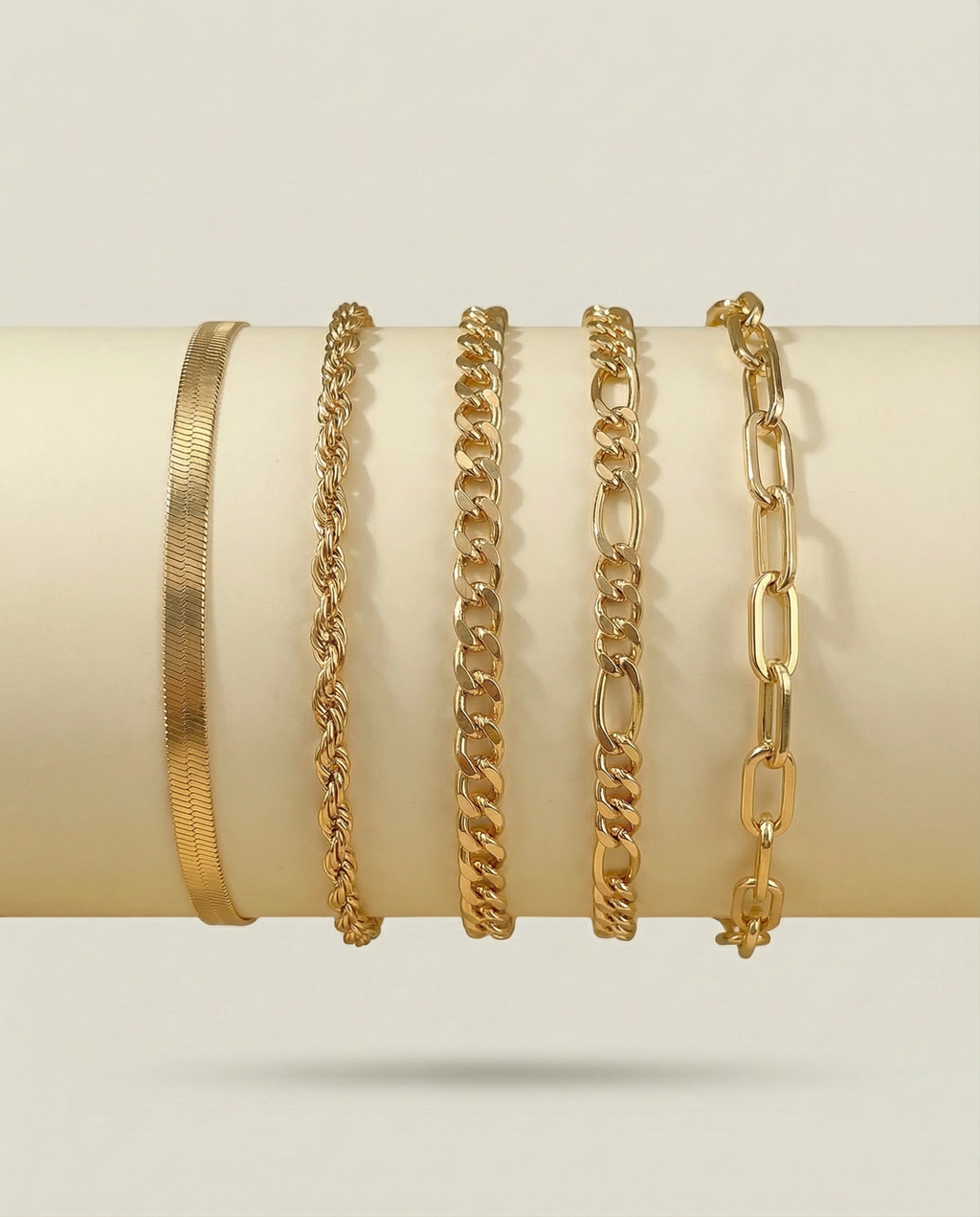 Cinq Lueurs Doré – Pack de 5 pulseras